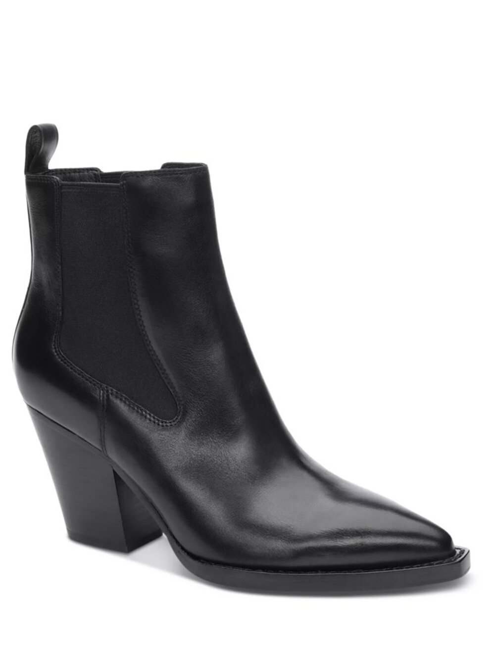 Ash Emi Pull On Pointed Toe Ankle Boots - Black - 36
